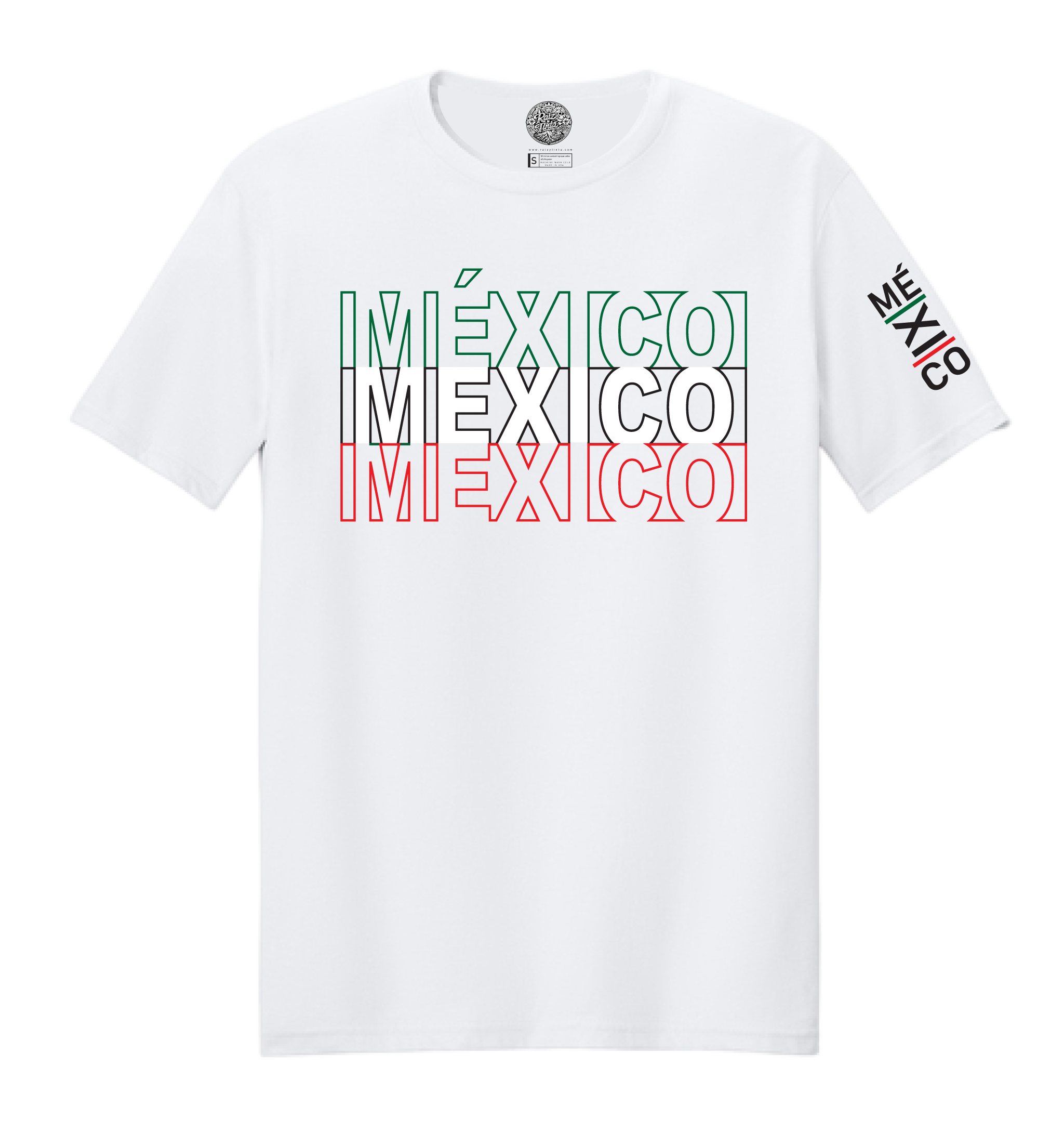 MEXICO Tricolor Soft Style T-Shirt