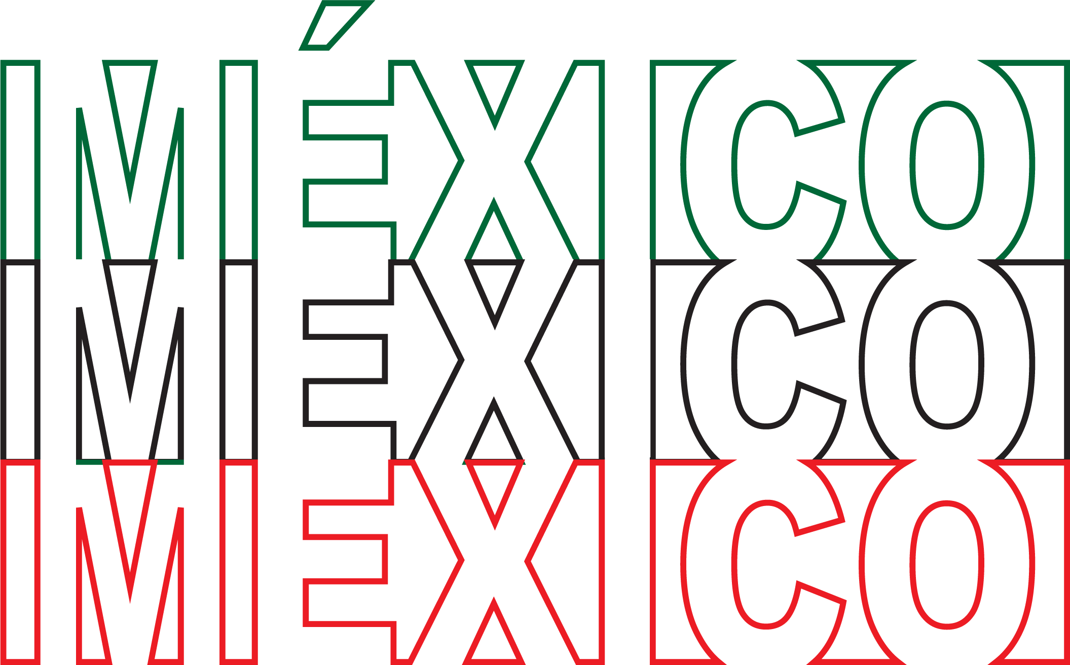 MEXICO Tricolor Soft Style T-Shirt